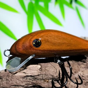 Jointed Walnut Wood Lure, Handmade wooden lure