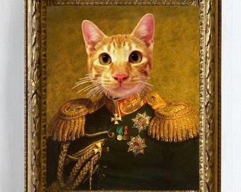 Royal Pet Portrait from your photo, Dog and Cat Royal Portrait, Pet lovers gift, Painting Art, Renaissance pet, Funny Pet Portrait, king pet