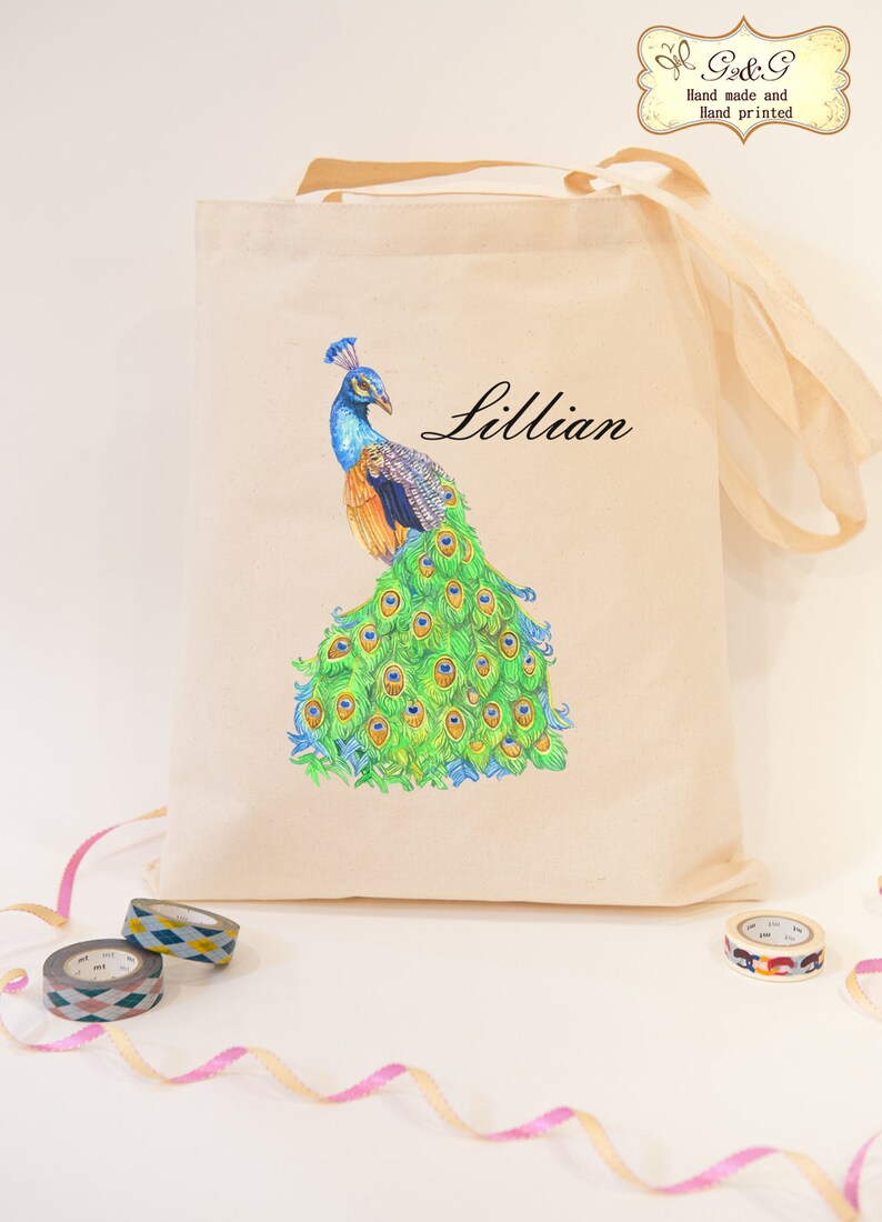 bird Always Sparkle tote bag Stocking Filler Peacock gift bag Personalized Tote I/'m a peacock you gotta let me fly bridesmaid gift