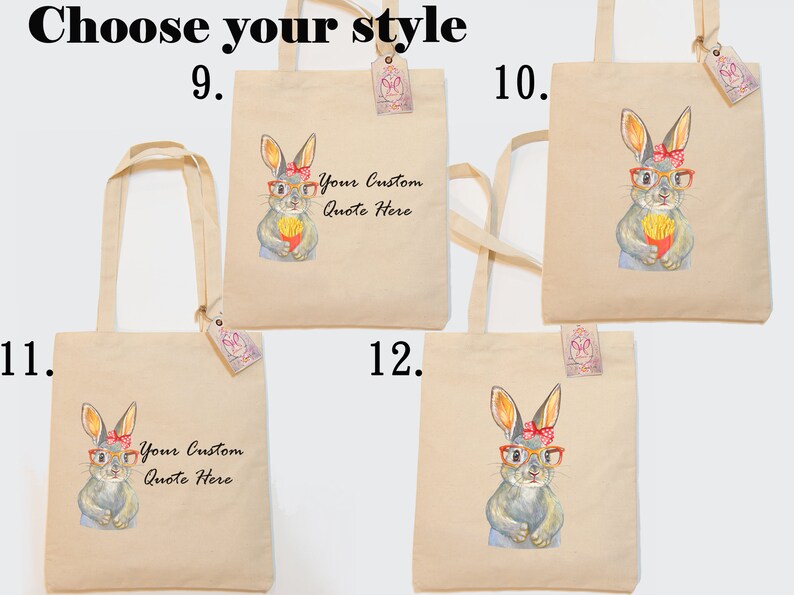 all you need is love bag every bunny needs some bunny to love rabbit kiss your bunny Custom Tote Bag bunny bunny gift Cotton Tote