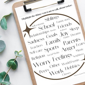 Topics Check In, Therapy tool, Mental health worksheets, Feelings check in for teens, Child therapy worksheet, Childrens mental health