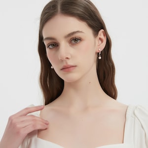 Natürliche Süßwasserperle Multi Perle Ohrringe,täglich Ohrringe,7 mm Tropfen Perlenohrringe,Hochzeitsschmuck,Brautjungfer Ohrringe,Geburtstagsgeschenke