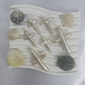 Christ jewelry Cross pendant Natural Cross Pearl Cross Pearl Pendant Loose pearl 25mm Jesus Christ Jewelry Jesus Mercy Jesus Christian gift