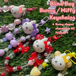 Blind Bag Miffy Keychain / Phone Charm | Cute Bunny Keychain, Kawaii Keychain, Trinket Keychain