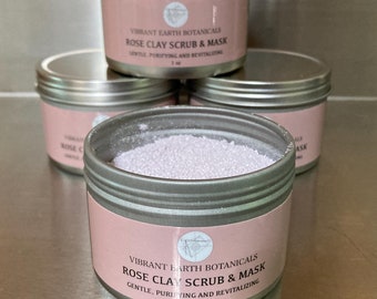 Rose + Clay Mask, gentle, exfoliating, natural, clean skincare