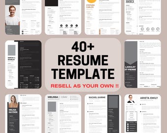 40+ professionele cv-sjabloon voor MS Word, Mac Pages, Google Documenten | CV met rand, moderne CV/cv-sjabloon, direct downloaden