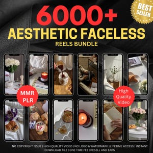 6000+ Aesthetic Faceless Video Reels, Boss Babe Reels, Faceless Reels, Instagram Reels & Story, Master Resell Rights PLR, Faceless Marketing