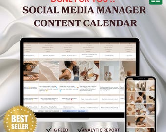 Social Media Content Calendar & Planner, Content Creator, Digital Marketing, Content Planner - Google Sheet Spreadsheet