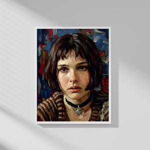 Leon Film Mathilda Retrato-Espátula Estilo Impasto
