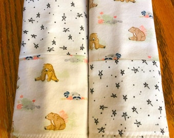 Woodland Animal baby burp cloths/burpies