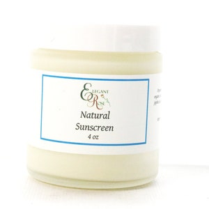 Organic Sunscreen, Natural Sunscreen with Zinc Oxide | Organic |  Glass Jar | Natural SPF 20+ | Nontoxic, Baby-Safe