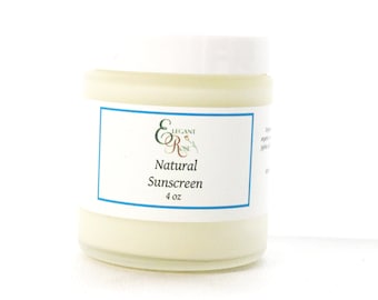 Organic Sunscreen, Natural Sunscreen with Zinc Oxide | Organic |  Glass Jar | Natural SPF 20+ | Nontoxic, Baby-Safe