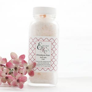 Himalayan Rose Bath Salts, Bath Salts, Bath Soak, Bath Salt, Dead Sea Salt, Natural Bath Salt