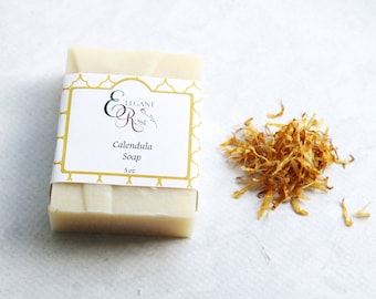 Soap - Calendula Soap - Baby Soap, Natural Handmade Soap - Unscented Soap