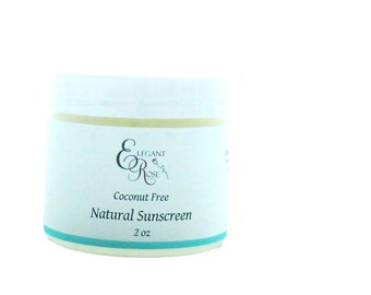 Coconut Free Sunscreen, Natural Sunscreen with Zinc Oxide | Organic |  Glass Jar | Natural SPF 20+ | Nontoxic, Baby-Safe