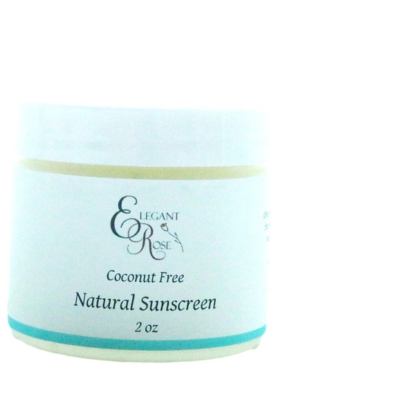 Coconut Free Sunscreen, Natural Sunscreen with Zinc Oxide | Organic |  Glass Jar | Natural SPF 20+ | Nontoxic, Baby-Safe