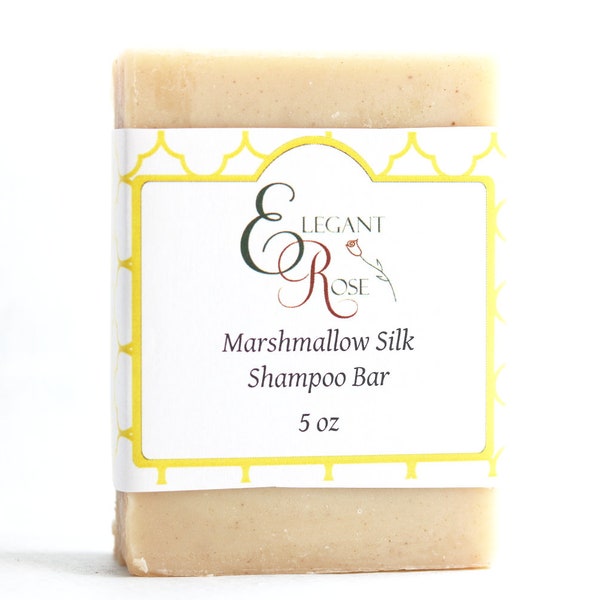 Marshmallow Silk Shampoo Bar  -  Solid Shampoo, Natural Hair Care, Shampoo