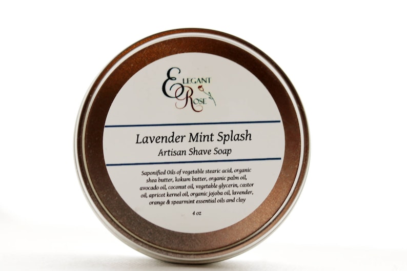 Lavender Mint Splash Shave Soap Mens Shaving Soap Men's Etsy