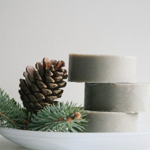 Fresh Pine Handmade Shaving Soap Bar Essential Oil Shaving Soap Natural Soap image 3