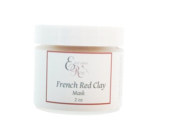 French Red Clay Mask -  Clay Face Mask, Normal Skin Face Mask, Facial Mask, Clay Mask