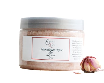 Himalayan Rose Salt Scrub - Dead Sea Salt Scrub, Body Scrub, Sea Salt Scrub, Natural Body Scrub, Moisturizing Scrub