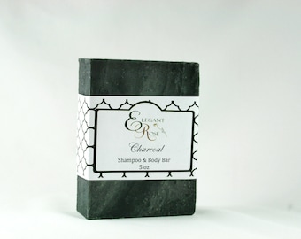 Unscented Charcoal Shampoo  Bar  - Natural Shampoo Bar - Solid Shampoo Bar