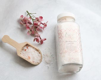 Himalayan Rose Bath Salts, 8 oz, Rose Bath Salt, Bath Soak, Bath Salt, Dead Sea Salt, Natural Bath Salt