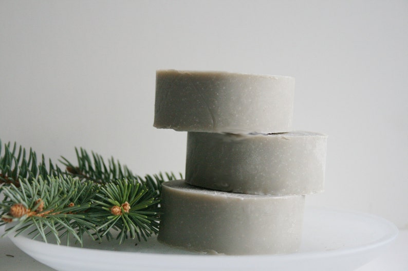 Fresh Pine Handmade Shaving Soap Bar Essential Oil Shaving Soap Natural Soap image 4