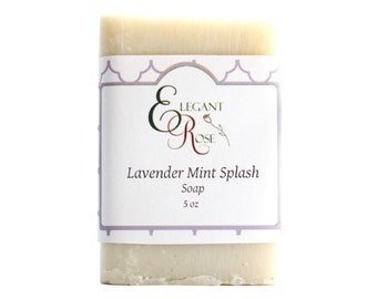 Lavender Mint Splash Soap -  Natural Soap Bar - Essential Oil Soap