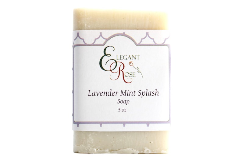 Lavender Mint Splash Soap Natural Soap Bar Essential Oil Soap image 1