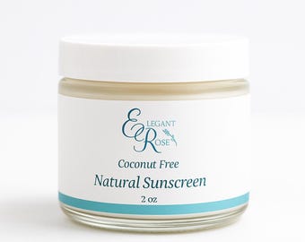 Coconut Free Natural Sunscreen: Organic Zinc Oxide SPF 20+