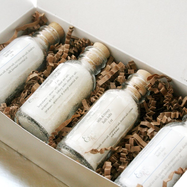 Bath Salts Gift Set, Spa Gift Set, Spa Gift Box, Gift for Her, Bath Salts for Mom Gift Box