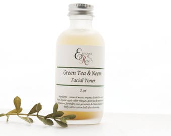 Grüner Tee & Neem Gesichtswasser - für fettige Haut/Akne