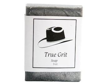 TRUE GRIT Soap, Mens Soap, Gift for Dad, Husband Gift Soap, Gift for Him