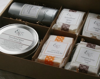 Men's Shave Kit: Artisan Soap & Natural Aftershave Gift Set
