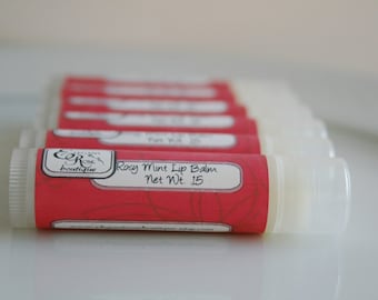 Rose Mint Lip Balm: All Natural Essential Oil Blend
