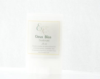 Citrus Bliss Travel/Sample Deodorant - Organic, No Aluminum, No Baking Soda Deodorant