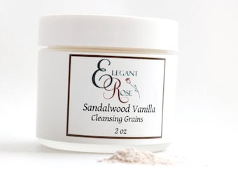 Sandalwood Vanilla Cleansing Grains, Natural Skin Care