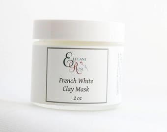 French White Clay Mask - Hydrating Clay Mask - Facial Mask - Face Mask - Dry Skin Mask