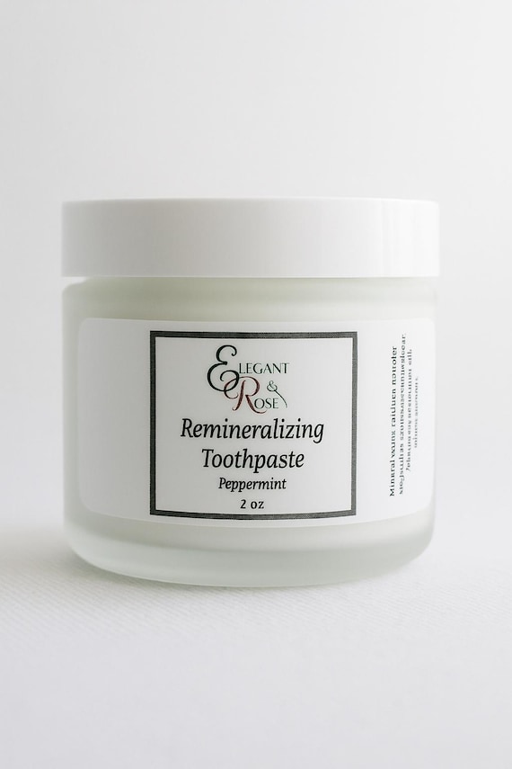 Natural Remineralizing Toothpaste: Fluoride-Free, Glass Jar