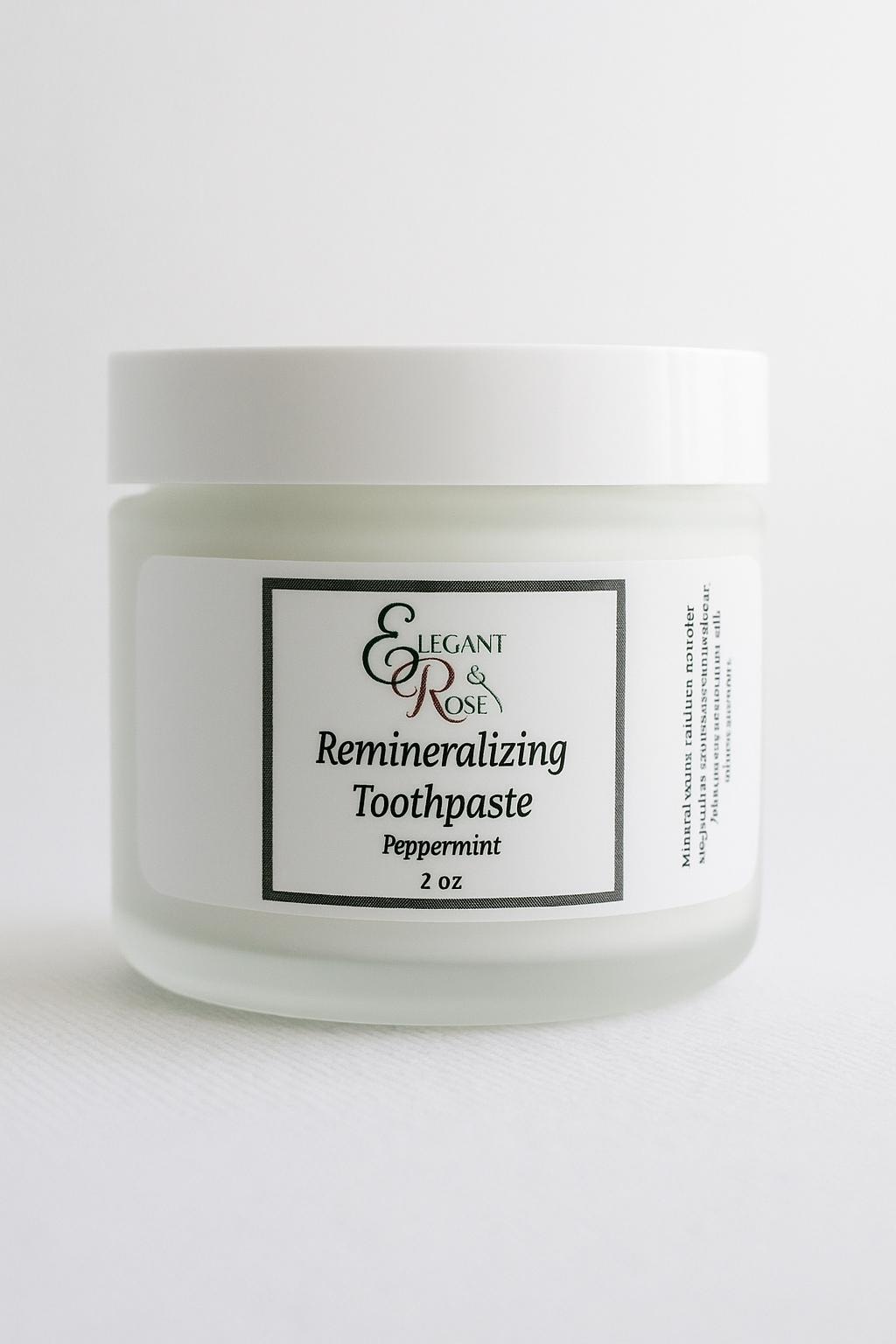 Natural Remineralizing Toothpaste, Glass Jar, Flouride Free Toothpaste, Toothpaste