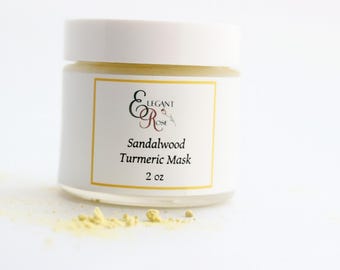 Maschera viso al sandalo e curcuma: maschera all'argilla biologica, vegana, prodotta negli Stati Uniti
