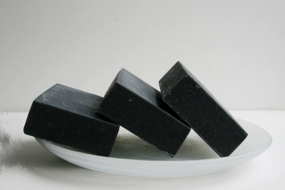 Unscented Activated Charcoal Soap Bar: Handmade Acne Soap