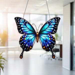 Butterfly Acrylic Window Hanging Art Decoration, Butterfly Home Decor, Window Decor, Butterfly Lover, Gift For Her