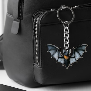 Bat Acrylic Keychain, KeyChain Accessory, Bat Gift, KeyChain Gift, Gift For Bat Lover