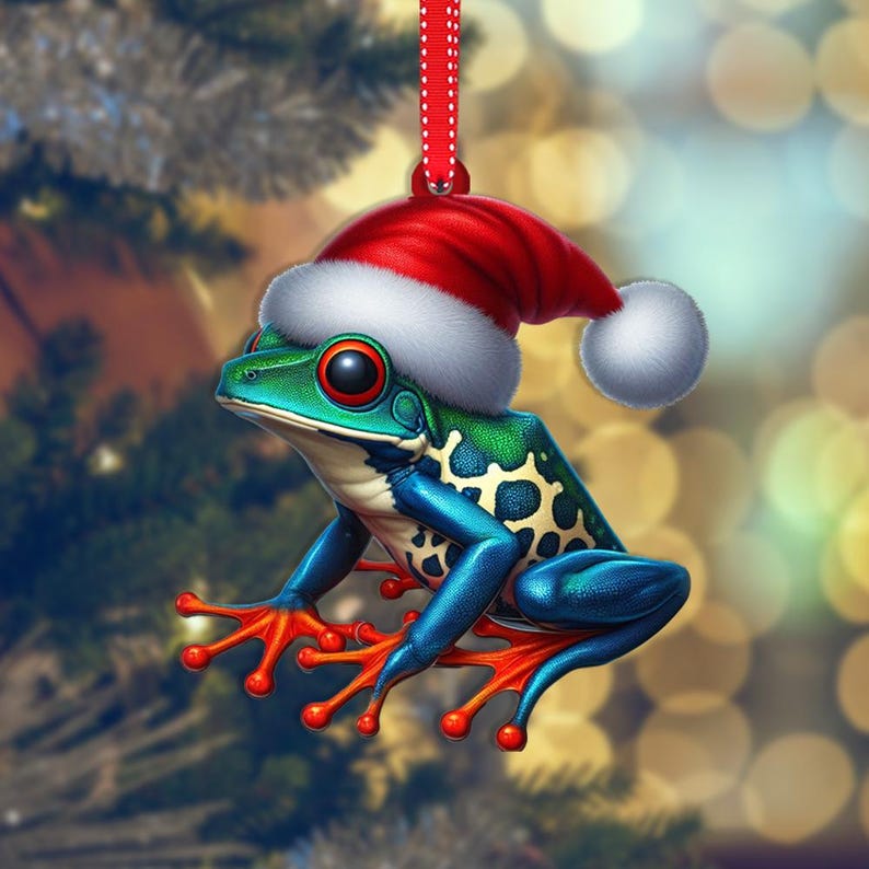 Dart Frog Christmas Ornament, Christmas Tree Decor, Xmas Home Decor