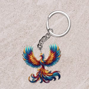 Phoenix Acrylic Keychain,  Phoenix Lover Gift, Phoenix Accessories, Phoenix Gift, Gift For Phoenix Lover