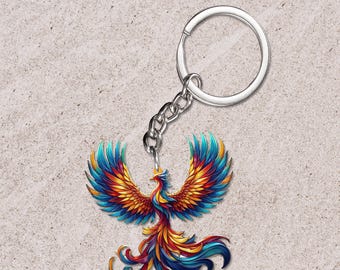 Phoenix Acrylic Keychain,  Phoenix Lover Gift, Phoenix Accessories, Phoenix Gift, Gift For Phoenix Lover