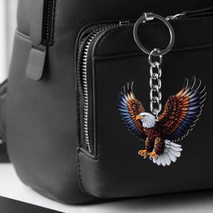 Eagle Acrylic Keychain, Eagle Keychain, Acrylic Keychain, Bird Lover Gift, Gift For Eagle Lover, Gift For Her