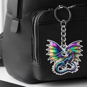 Dragon Acrylic Keychain, KeyChain Accessory, Dragon Gift, KeyChain Gift, Gift For Dragon Lover